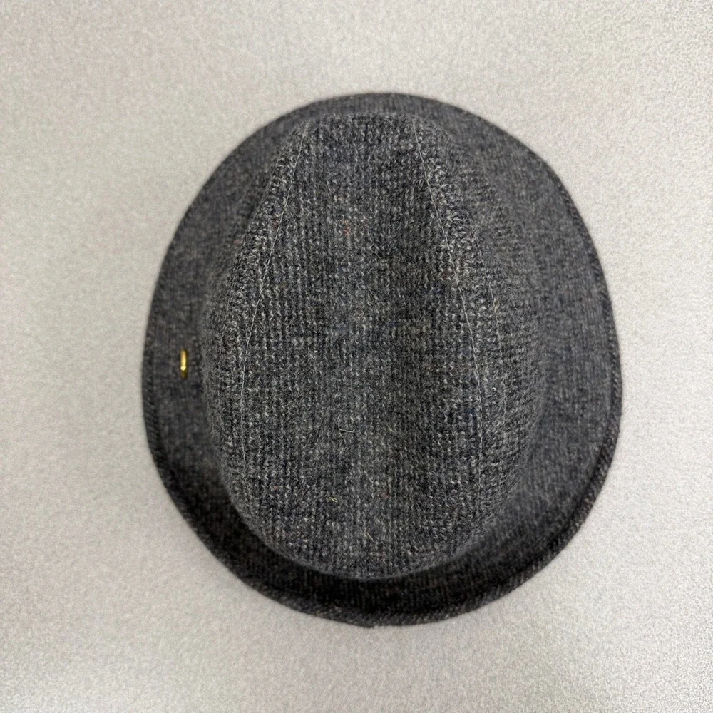 Pendleton Hat Mens 7 Grey Tweed Wool Fedora Trillby Vintage Made in USA Union